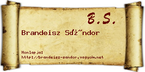 Brandeisz Sándor névjegykártya